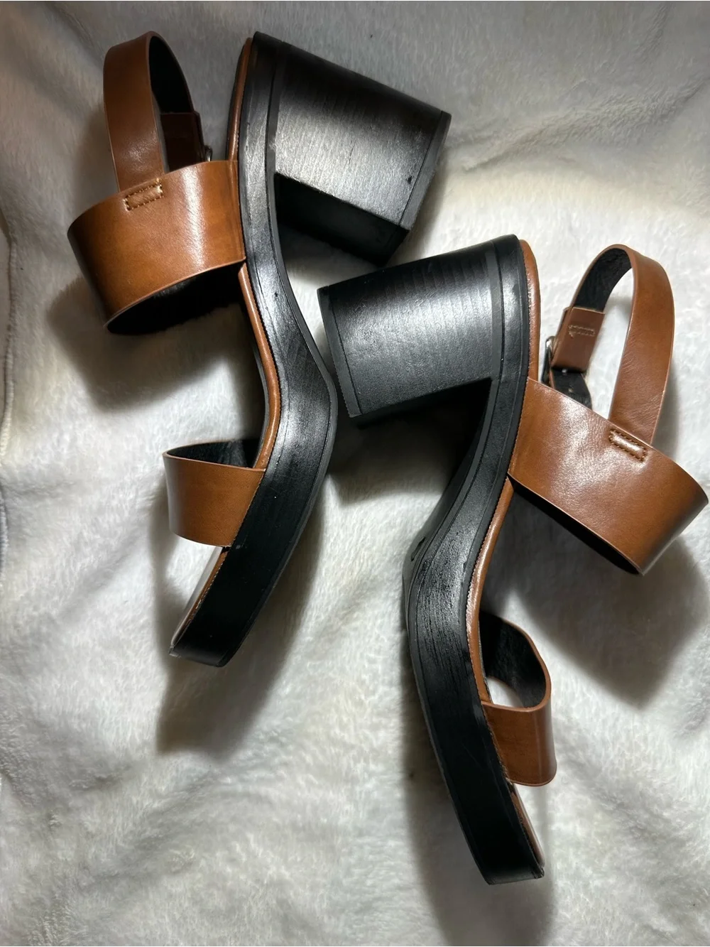 Madden Girl Brown Double-Strap Platform Sandals
